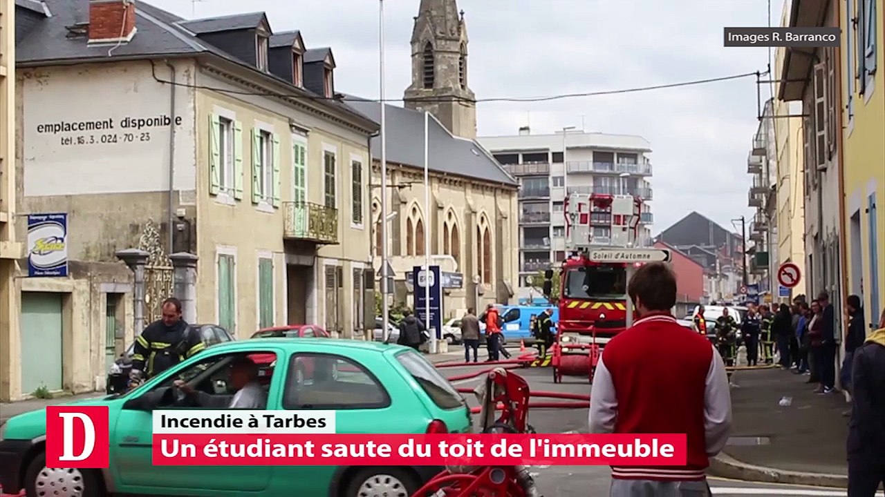 Incendie à Tarbes: un étudiant saute du toit de l'immeuble, six personnes à reloger