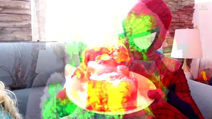 Spiderman With Frozen Elsa & Giant Gummy Candy Chuppa Chups, Pin