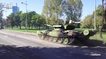 Serbian Tank M84 (T 72) Brutal Acceleration Takeoff Military Parade Belgrade 2014
