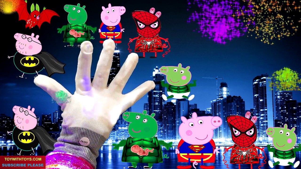 Finger Family Peppa Pig Super Heroes or Peppa Pig Super Hero Finger Family