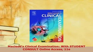 Download  Macleods Clinical Examination With STUDENT CONSULT Online Access 11e PDF Book Free
