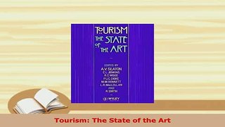 Download  Tourism The State of the Art Read Online