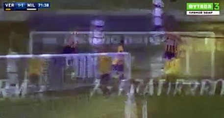 Giampaolo  Pazzini Goal - Verona 1-1 AC Milan - 25-04-2016