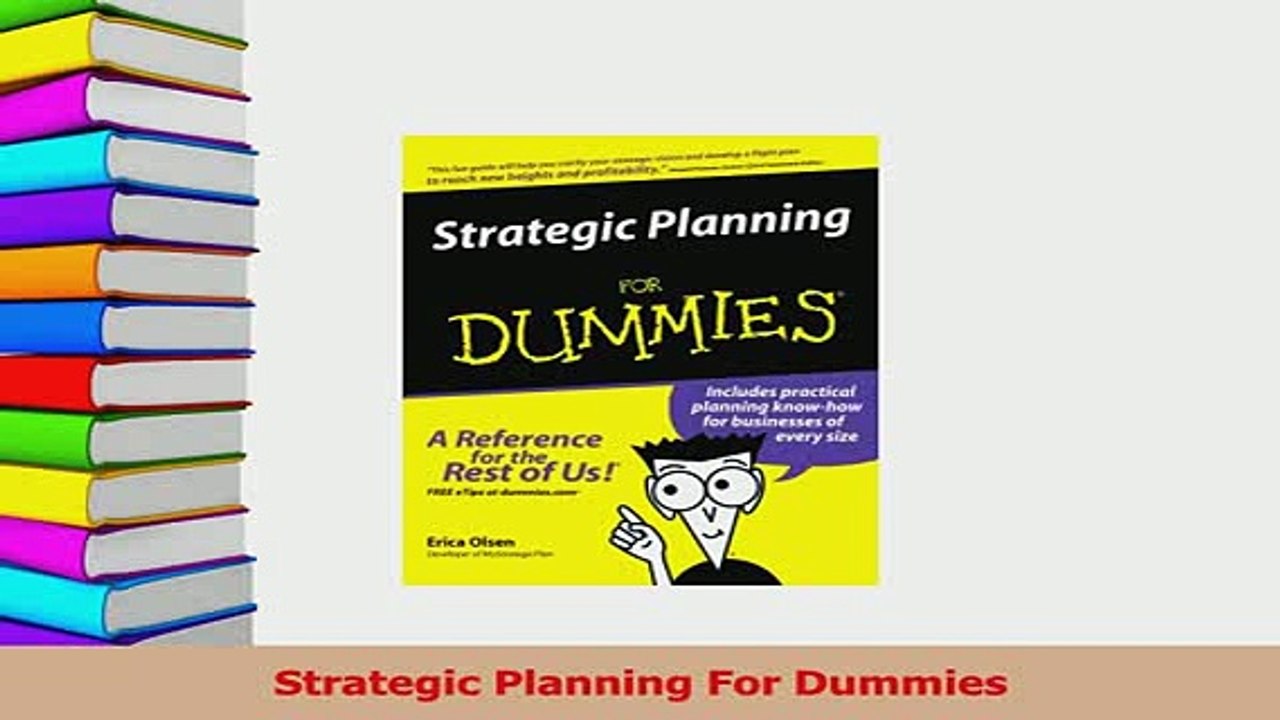 Read  Strategic Planning For Dummies Ebook Online