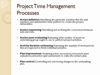 Project Time Management For Construction