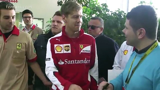 Vettel Barcelona via Maranello