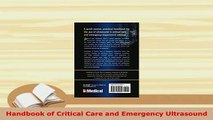 Download  Handbook of Critical Care and Emergency Ultrasound Read Online