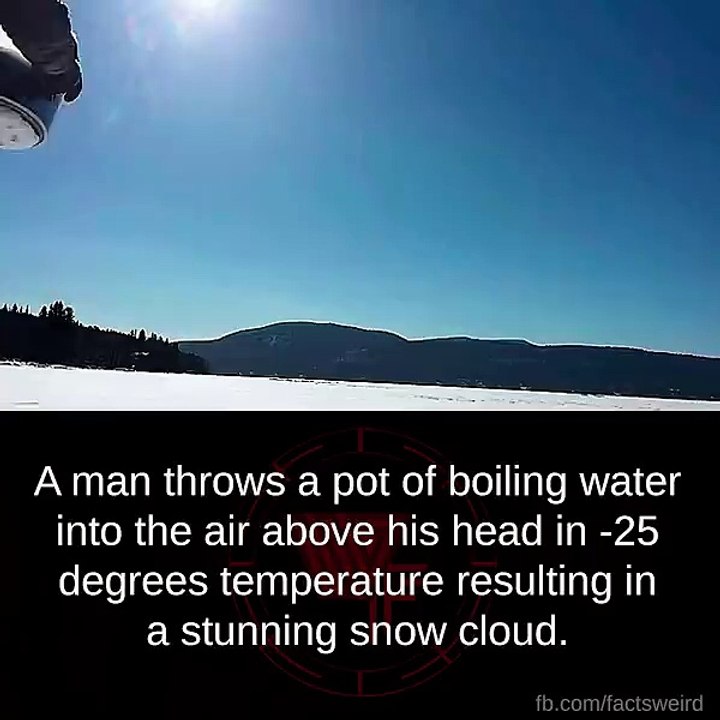 Wow! Would you be brave enough to throw that water right over your head