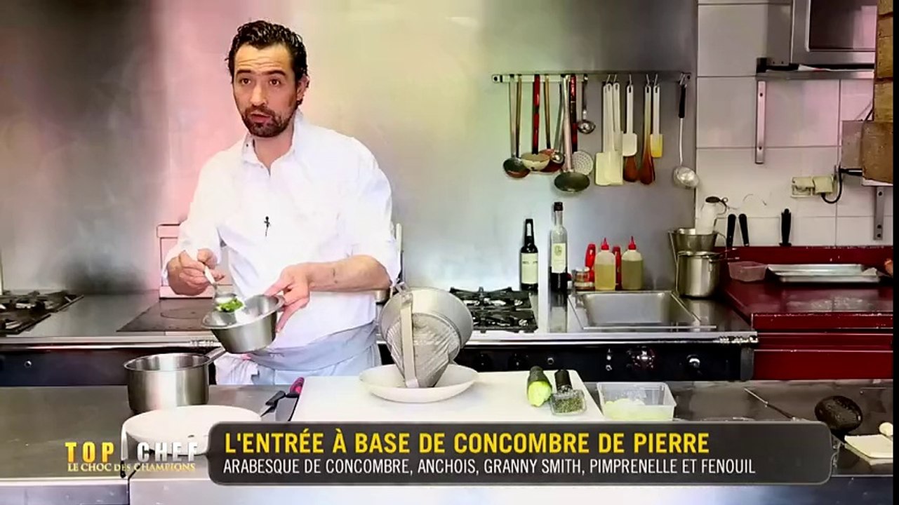 L'entrée à base de concombre de Pierre