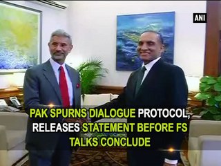 Pak spurns dialogue protocol, releases statement before FS talks concludes
