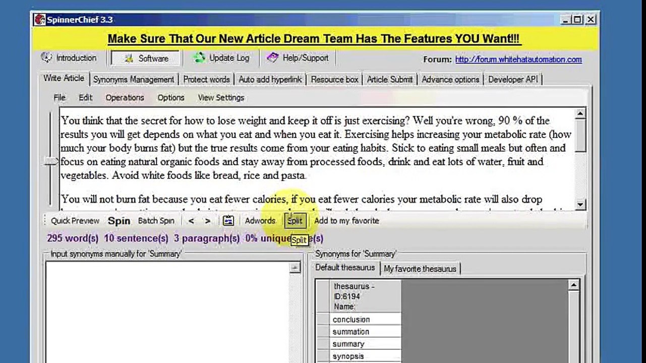 Artikel Spinner? Legit Artikel Spinner Software mit 30% Werbegeschenk zu kaufen