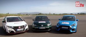 Comparativa: Ford Focus RS / Honda Civic Type R / VW Golf R