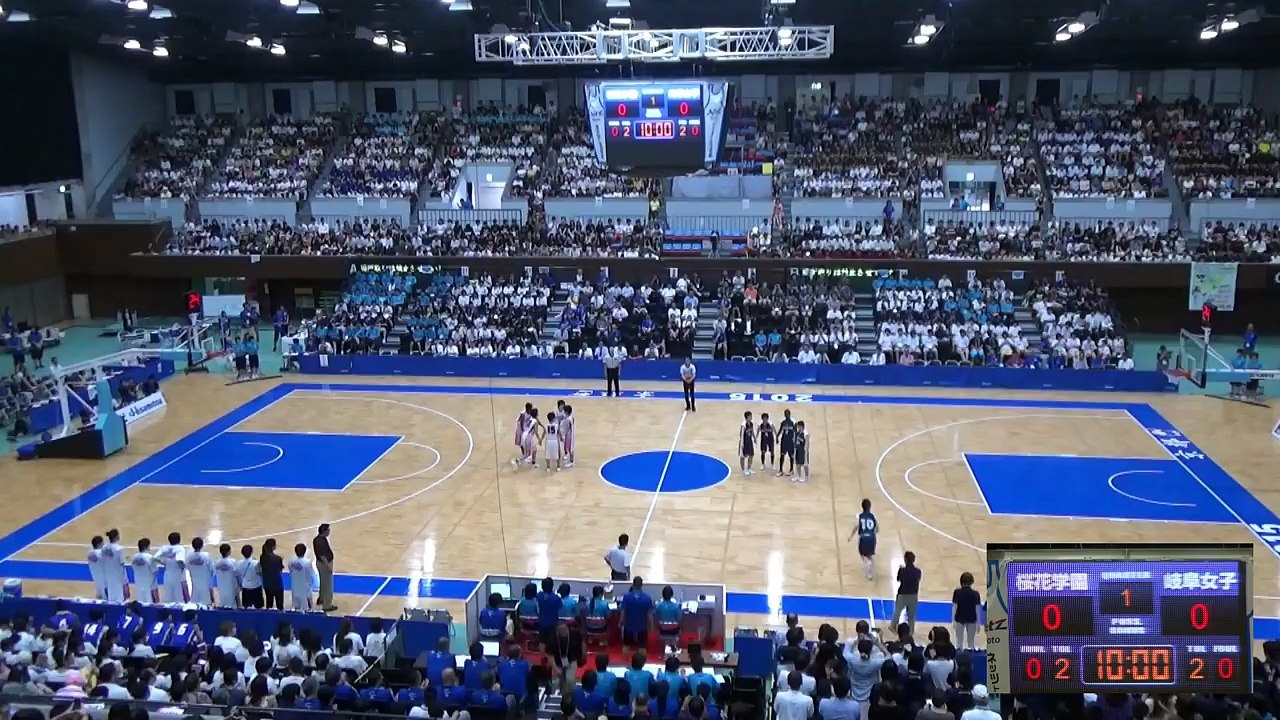 桜花学園vs岐阜女子(1Q)高校バスケ 女子 2015 インターハイ決勝