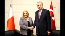 Cumhurbaşkanı Erdoğan, Malta Cumhurbaşkanı Marie Louise Coleiro Preca ile Görüştü