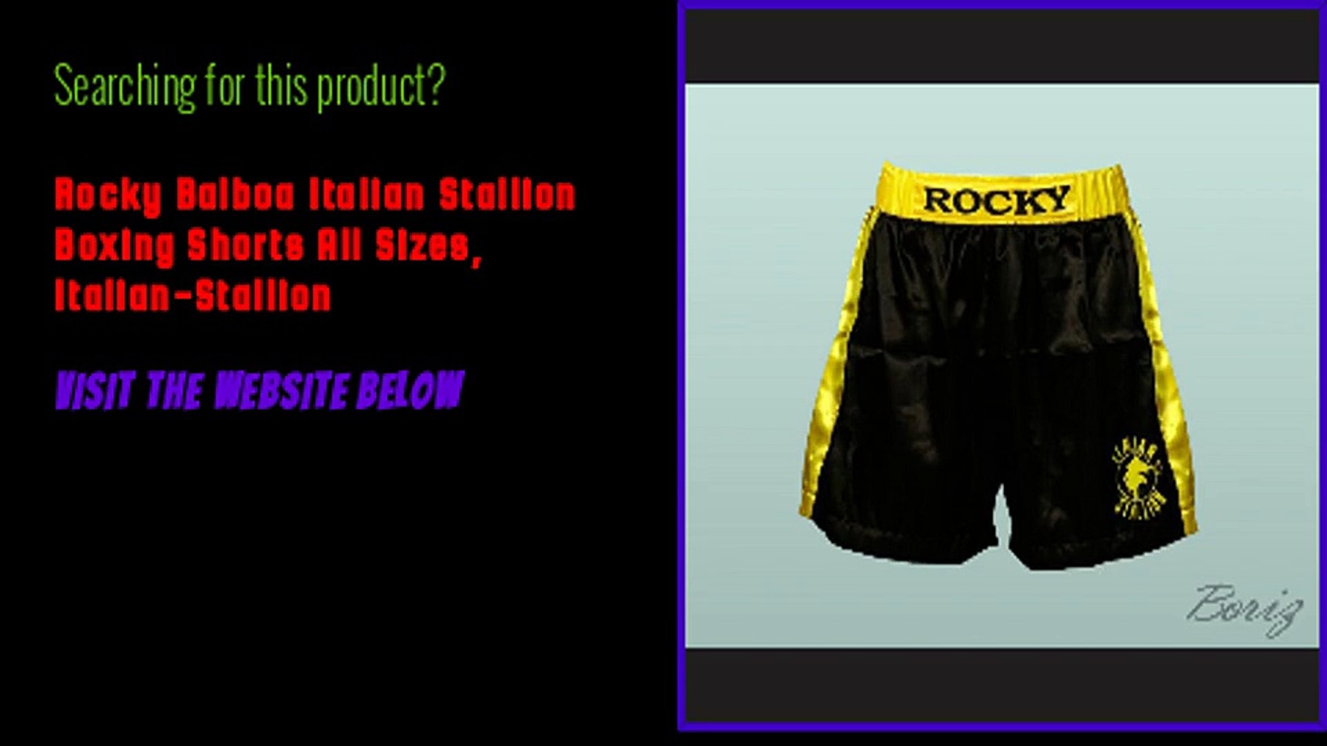 Rocky Balboa Italian Stallion Boxing Shorts All Sizes, Italian-Stallion