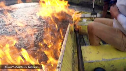 Un député australien dénonce la pollution en mettant le feu à une rivière