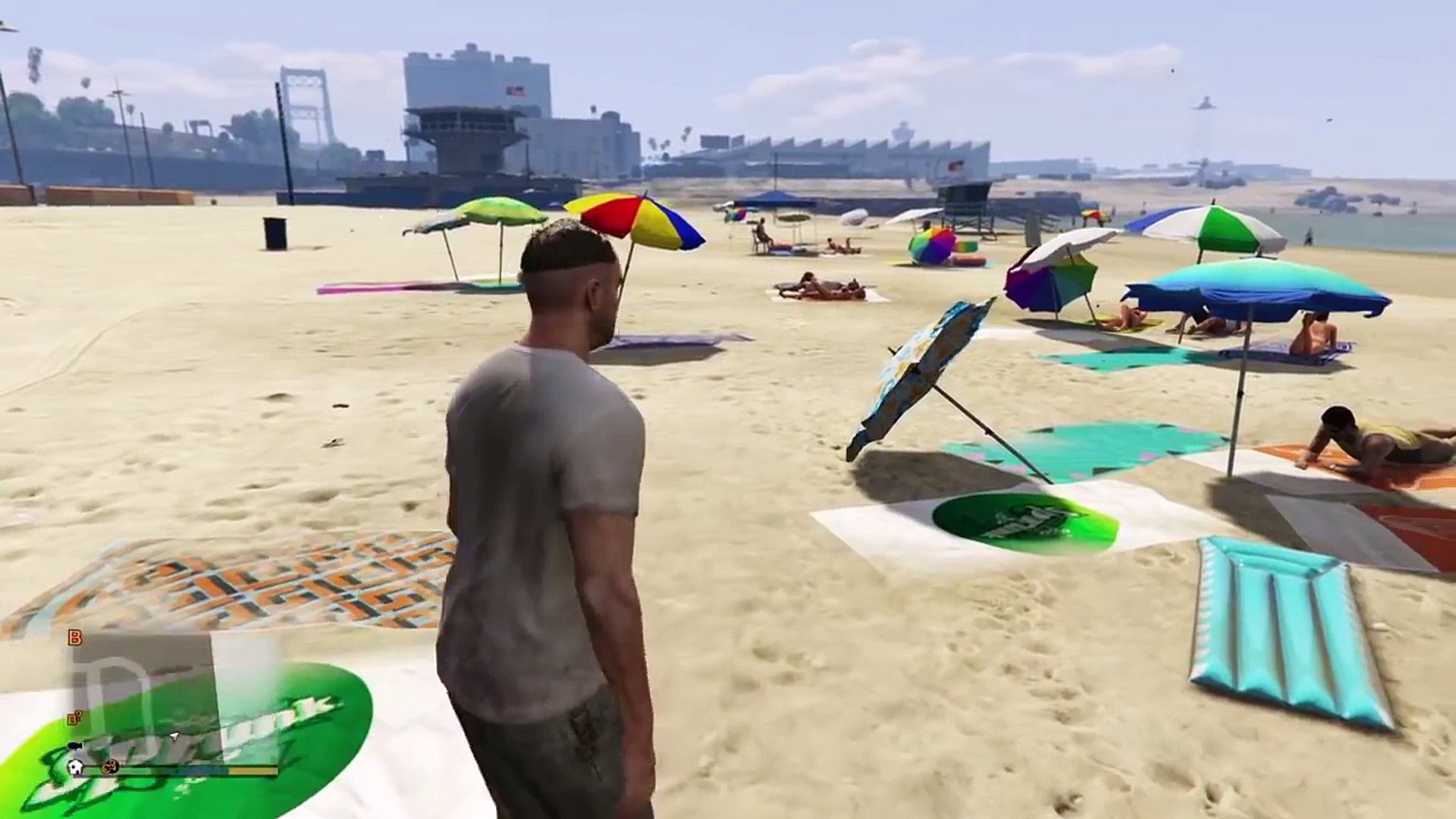 Gta5チート グラセフ5おもしろ実況プレイ ビーチでスーパージャンプしてみた 実況女神 Video Dailymotion