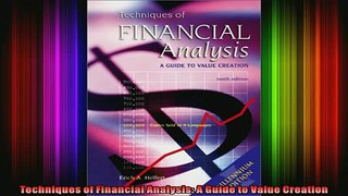 READ book  Techniques of Financial Analysis A Guide to Value Creation Free Online