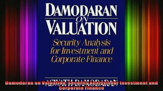 Downlaod Full PDF Free  Damodaran on Valuation Security Analysis for Investment and Corporate Finance Free Online