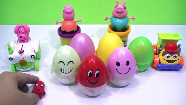 PEPPA PIG Español KINDER SURPRISE EGGS - cars toys - spider man