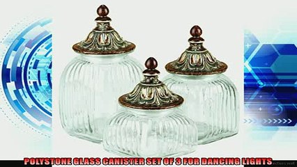 special produk POLYSTONE GLASS CANISTER SET OF 3 FOR DANCING LIGHTS