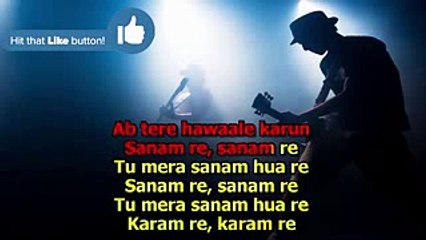 Sanam Re Karaoke Track Full Animated Lyrical Karaoke Video_low_1