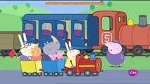Peppa pig en Español El tren del abuelo pig al rescate