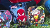 GIANT EGG SURPRISE OPENING SPIDERMAN Superheroes toys Spiderman vs Venom Kinder Egg Power Wheels
