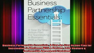 READ book  Business Partnership Essentials A StepbyStep Action Plan for Succeeding in Business Free Online