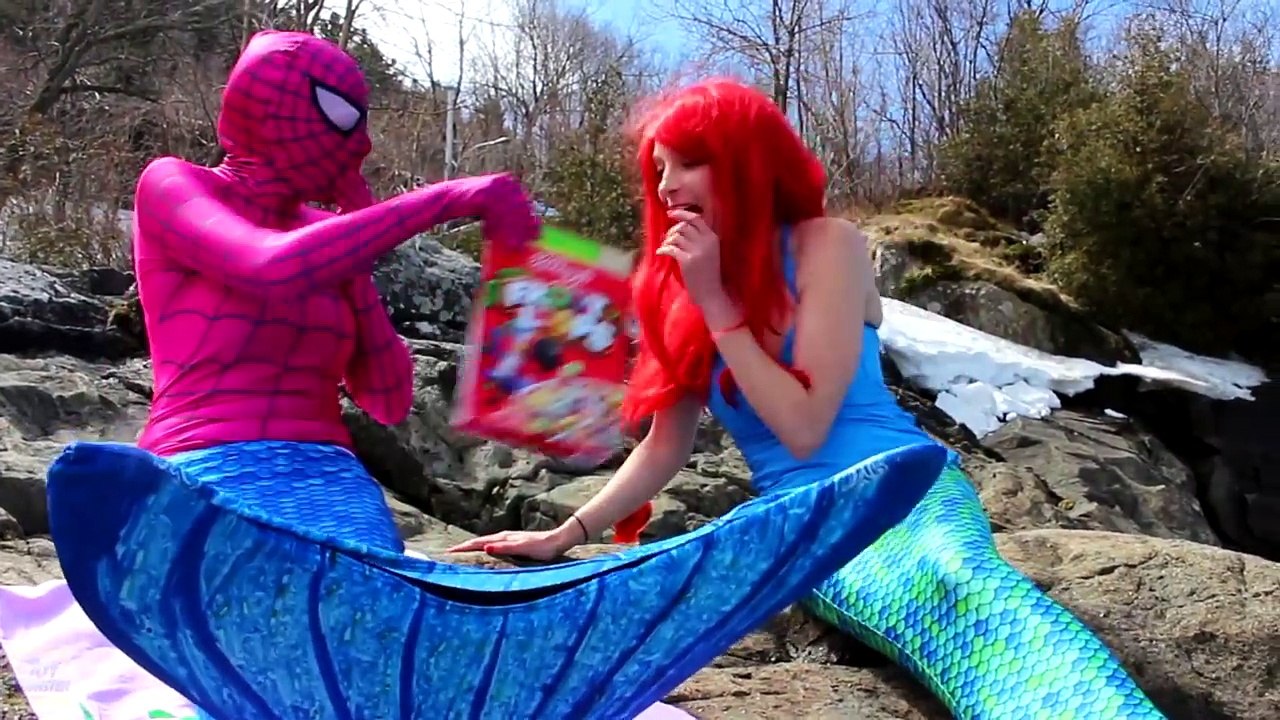 Spiderman & Pink Spidergirl Mermaid vs Maleficent & Joker w_ Frozen Elsa & Doctor! Funny Superheroes