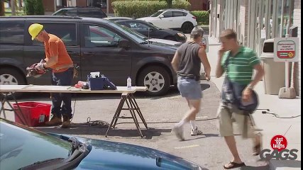 Saw Blade Flies Into Car