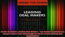 READ book  Inside the Minds Leading Deal Makers  Top Venture Capitalists  Lawyers Share Their Full EBook
