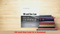 Download  Oil and Gas Law in a Nutshell PDF Free