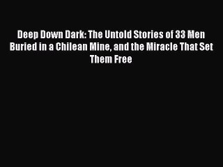 [Read Book] Deep Down Dark: The Untold Stories of 33 Men Buried in a Chilean Mine and the Miracle