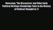 Book Rousseau: 'The Discourses' and Other Early Political Writings (Cambridge Texts in the