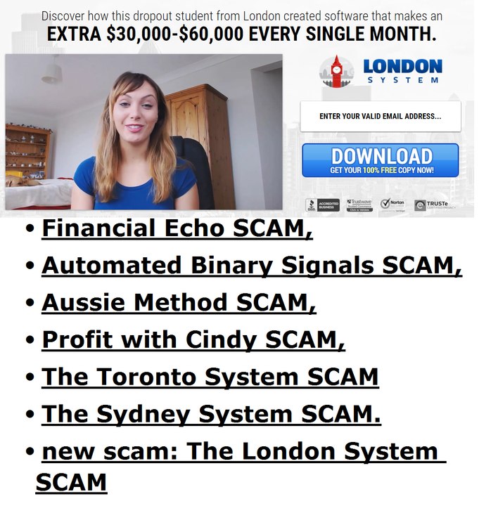 London System-SCAM WARNING!+more scams