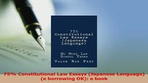 PDF  75 Constitutional Law Essays Japanese Language e borrowing OK e book  EBook
