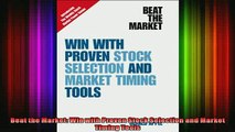 READ book  Beat the Market Win with Proven Stock Selection and Market Timing Tools READ ONLINE