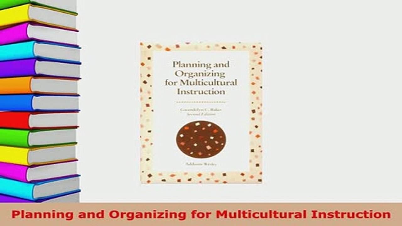 PDF  Planning and Organizing for Multicultural Instruction Download Online
