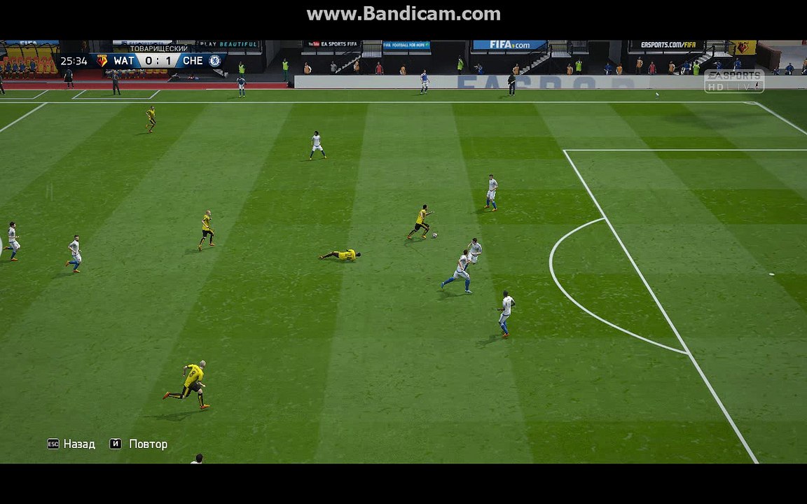 BPL 7 Тур. Уотфорд - Челси. 1:1. Deeney, 26'