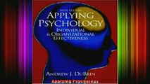 READ book  Applying Psychology Full Free
