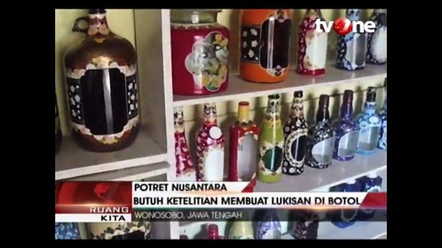 Unik, Botol Bekas Disulap Menjadi Karya Seni