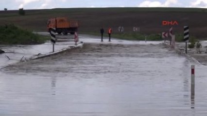 Edirne Dere Taştı, Yol Kapandı