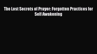 [Read Book] The Lost Secrets of Prayer: Forgotten Practices for Self Awakening  EBook