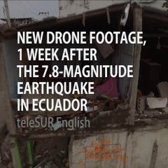 Drone Footage Shows Earthquake's Wreck in Ecuador
