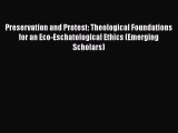 Book Preservation and Protest: Theological Foundations for an Eco-Eschatological Ethics (Emerging