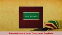 PDF  Entertainment Law Forms and Analysis  EBook