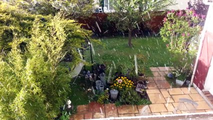 Neige sur Vaureal le 26 avril 2016