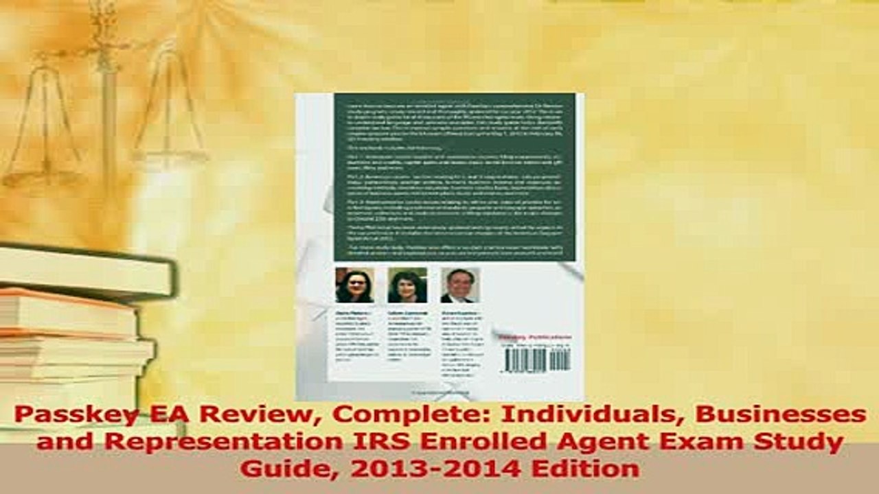 Read  Passkey EA Review Complete Individuals Businesses and Representation IRS Enrolled Agent Ebook Free
