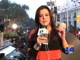 PTI workers attack Geo News van,Abuse Anchorperson Sana Mirza-Geo Reports-15 Dec 2014 - Video Dailymotion